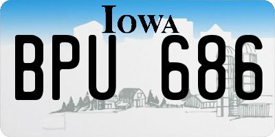 IA license plate BPU686