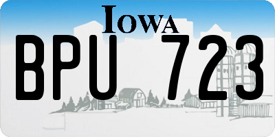 IA license plate BPU723