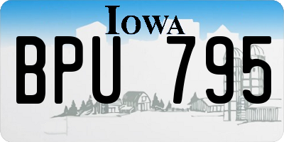 IA license plate BPU795