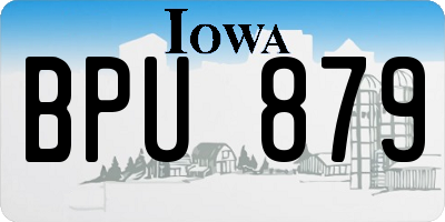 IA license plate BPU879