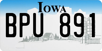 IA license plate BPU891