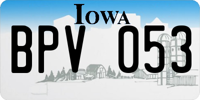 IA license plate BPV053