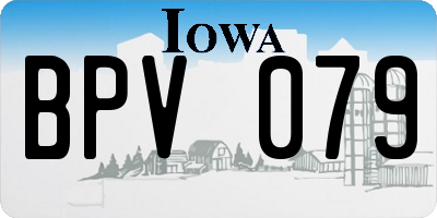 IA license plate BPV079