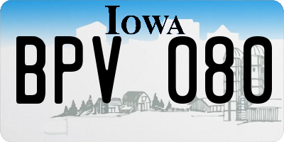 IA license plate BPV080