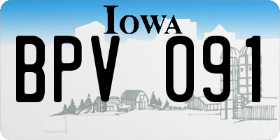 IA license plate BPV091