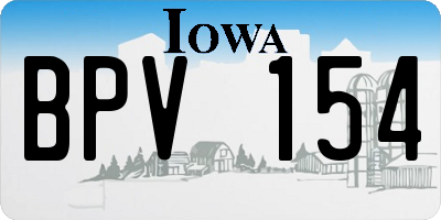 IA license plate BPV154