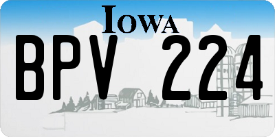 IA license plate BPV224