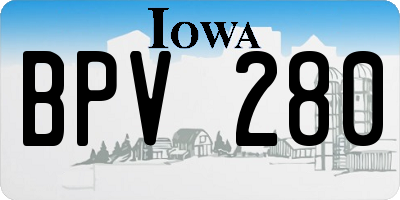 IA license plate BPV280