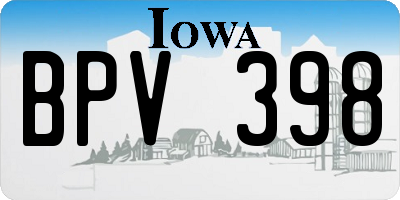 IA license plate BPV398