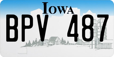 IA license plate BPV487
