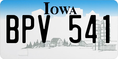 IA license plate BPV541