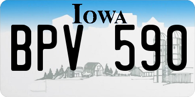 IA license plate BPV590
