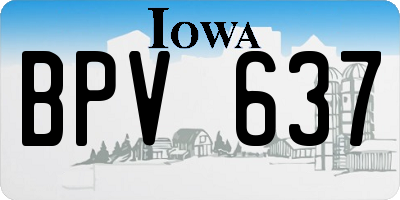 IA license plate BPV637