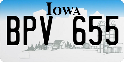 IA license plate BPV655