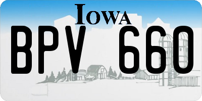 IA license plate BPV660