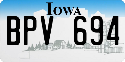 IA license plate BPV694