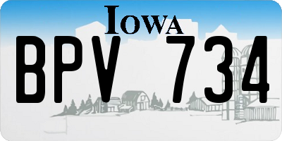 IA license plate BPV734