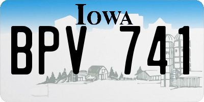 IA license plate BPV741