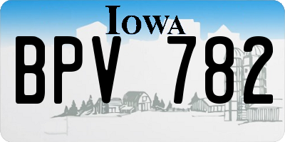 IA license plate BPV782