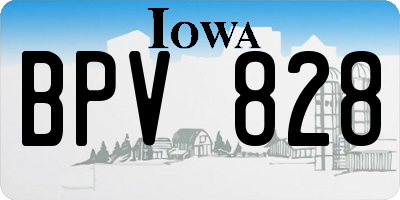 IA license plate BPV828