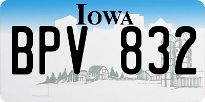 IA license plate BPV832