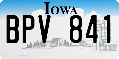 IA license plate BPV841
