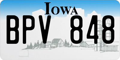IA license plate BPV848