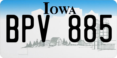 IA license plate BPV885