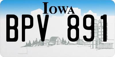 IA license plate BPV891