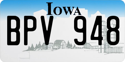 IA license plate BPV948
