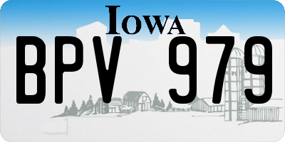 IA license plate BPV979