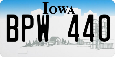 IA license plate BPW440