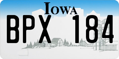 IA license plate BPX184