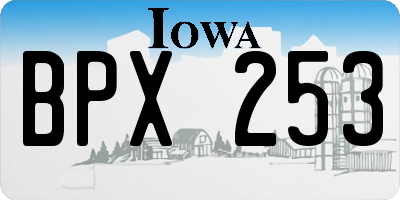 IA license plate BPX253