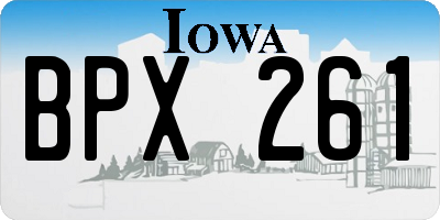 IA license plate BPX261
