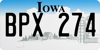 IA license plate BPX274