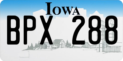 IA license plate BPX288