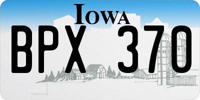 IA license plate BPX370