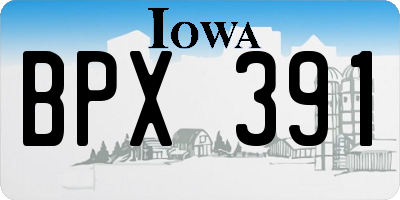 IA license plate BPX391