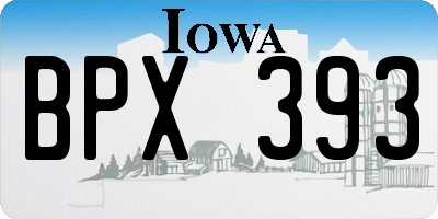 IA license plate BPX393