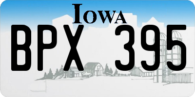 IA license plate BPX395