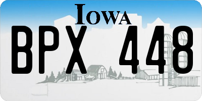 IA license plate BPX448