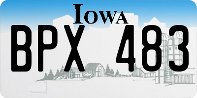 IA license plate BPX483