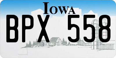 IA license plate BPX558