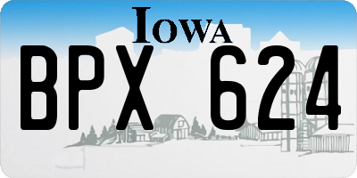 IA license plate BPX624