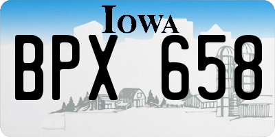 IA license plate BPX658