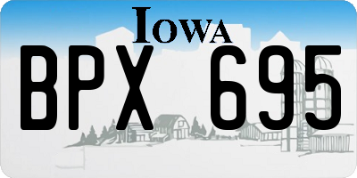 IA license plate BPX695