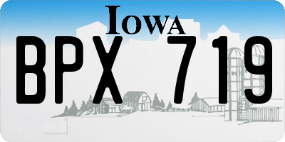 IA license plate BPX719