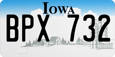 IA license plate BPX732