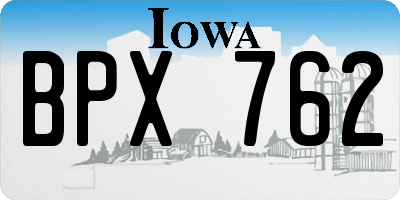 IA license plate BPX762